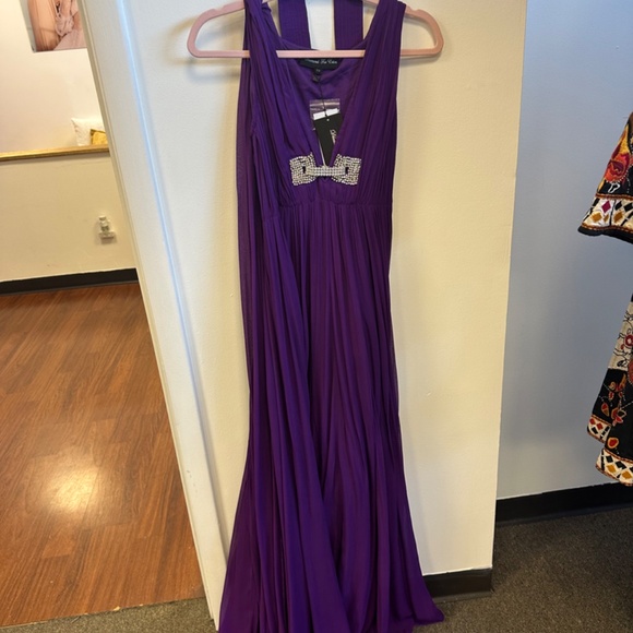 diamond for eden luxury dress, purple long dress - Picture 4 of 7